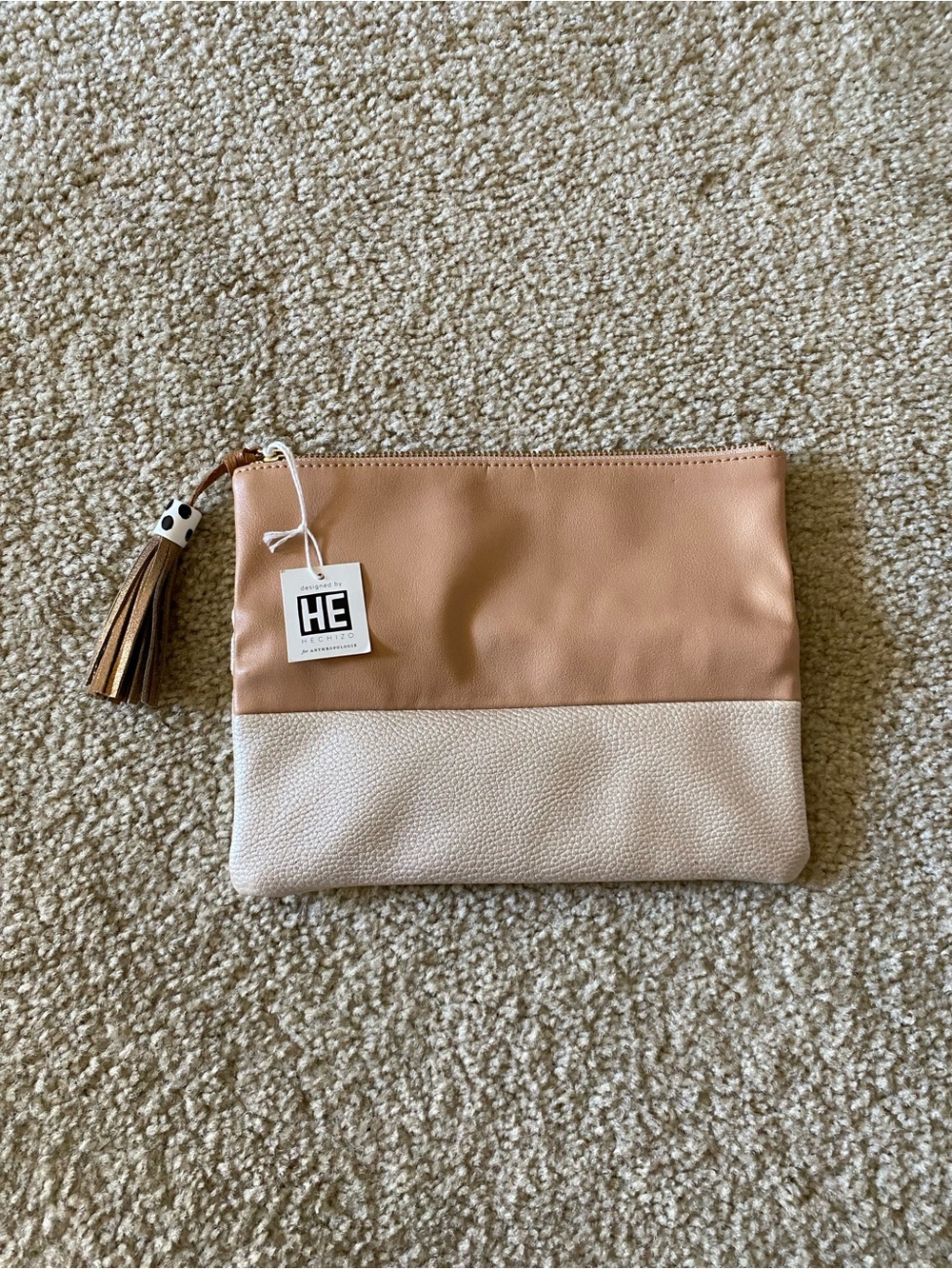 Anthropologie two-tone clutch Hechizo collection